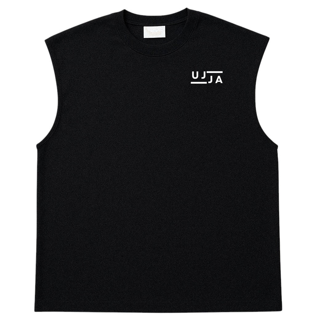 UJJA Black Oversized Muscle Tank – Summer Drop