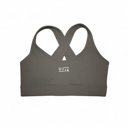 Femme Crossback Bra – Olive Ribbed
