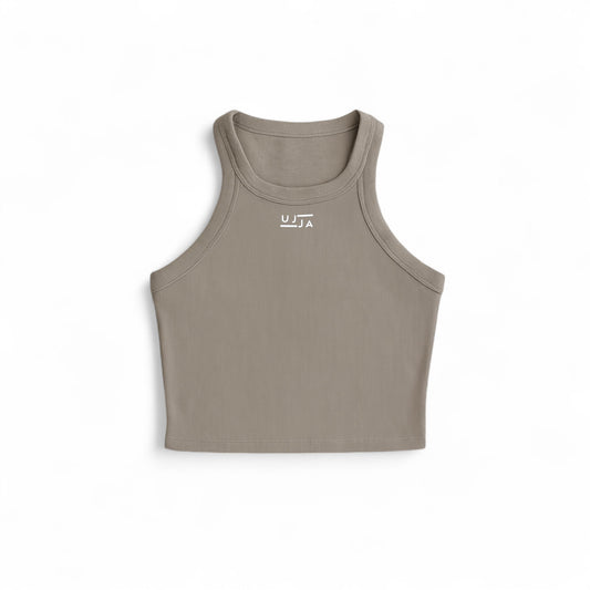 Femme Ribbed Tank - Beige