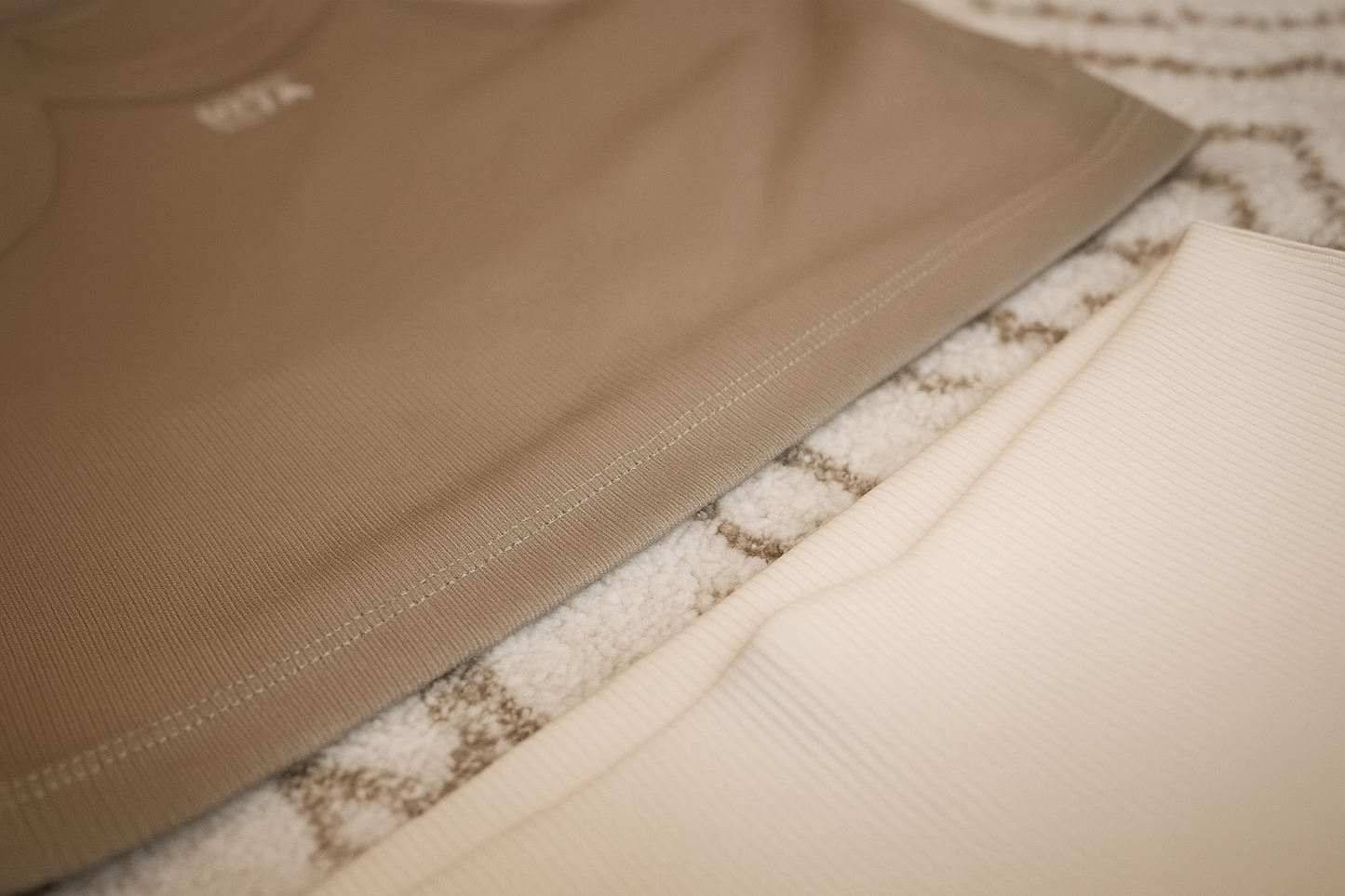 Femme Ribbed Tank - Beige