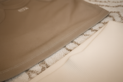 Femme Ribbed Tank - Beige